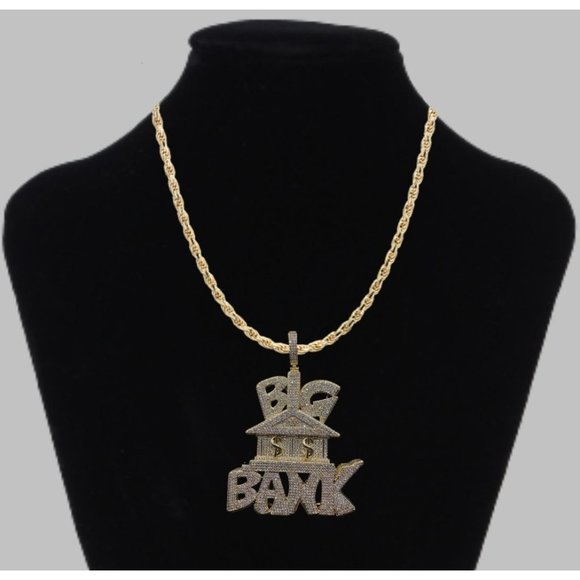 Men\'s Iced Big Bank Necklace